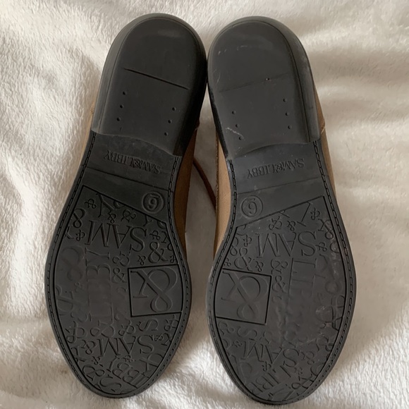 Sam & Libby Suede Feel Lace Up Tan Boots - Picture 9 of 9